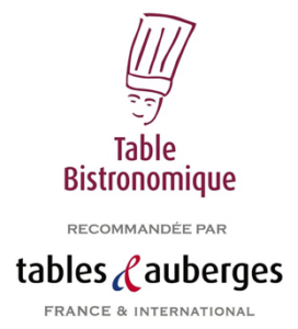 Logo for Table Bistronomique with 'Recommandée par Tables & Auberges France & International' indicating it is recommended by Tables & Auberges.